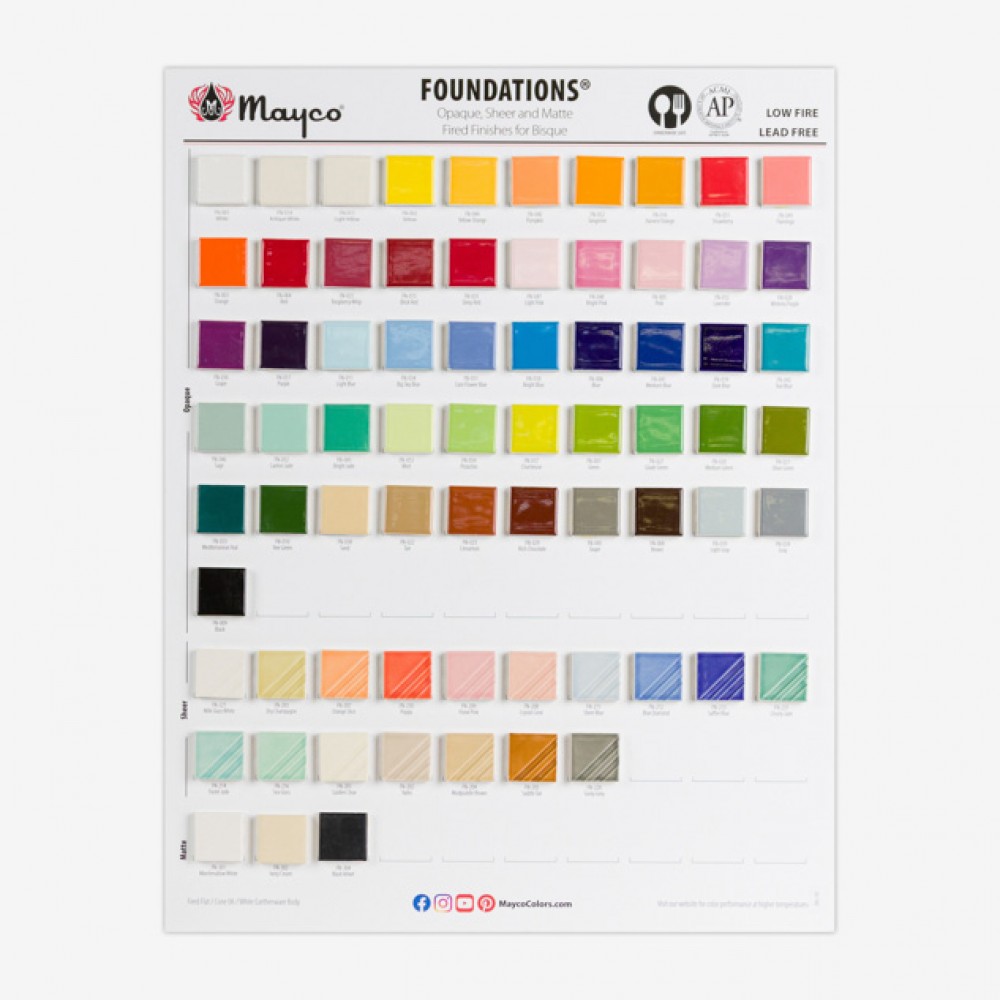 Foundations Color Chip Board Foundations Color Chip Board